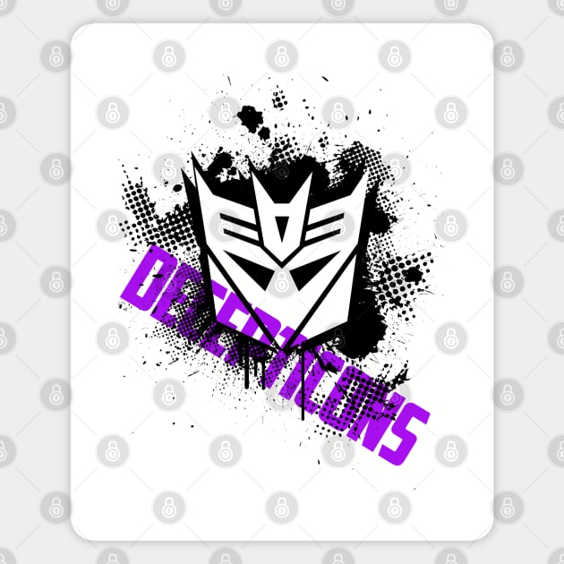 DECEPTICONS - Trash Polka style Magnet by ROBZILLA